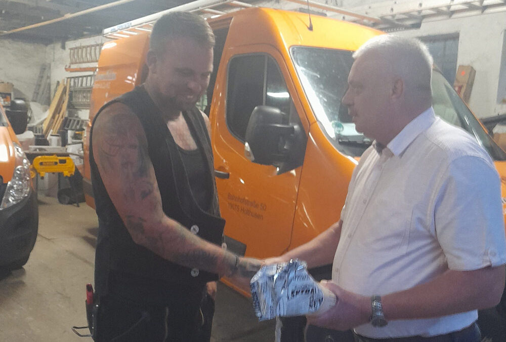 Unser Markus hat heute sein 10jähriges Firmenjubiläum